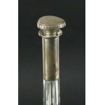 Glass decanter, sterling silver, 20th century Europe. (166)
