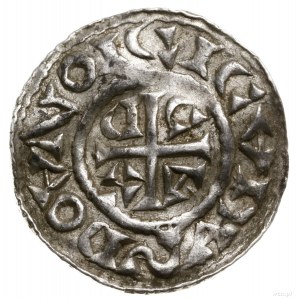 Denar, 1039–1042; Aw: Popiersie władcy w prawo, w koron...