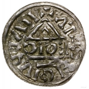 Denar, 1002–1009, mincerz Ag; Aw: Krzyż grecki z rozsze...