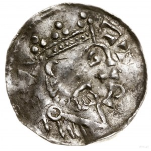 Denar, 1009–1024; Aw: Popiersie władcy w prawo, w koron...