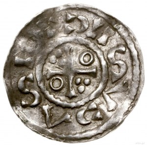 Denar, 1009–1024; Aw: Popiersie władcy w prawo, w koron...