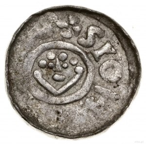 Denar, 1097–1107, mennica Wrocław; Aw: Monogram SI, BOL...