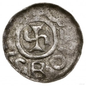 Denar, 1097–1107, mennica Wrocław; Aw: Monogram SI, BOL...