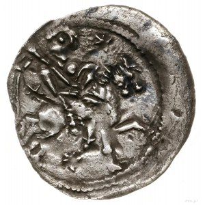 Denar, 1236–1248; Aw: Postać na koniu, w prawo, trzymaj...