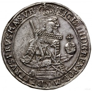 Talar, 1630, mennica Bydgoszcz; Aw: Wąska półpostać kró...