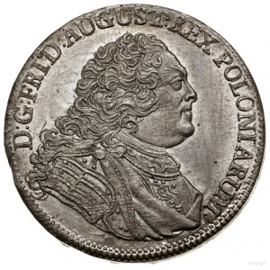 1/3 talara (1/2 guldena), 1754 FWôF, Drezno; Kahnt 554,...