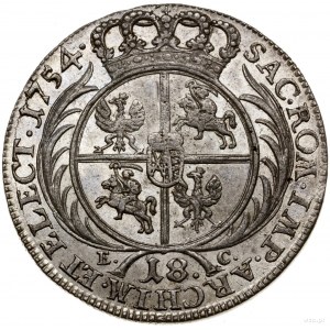Ort, 1754 EC, Lipsk; wąskie popiersie z owalnym, żeberk...
