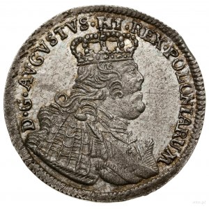Szóstak, 1754 EC, Lipsk; szerokie, „buldogowate” popier...