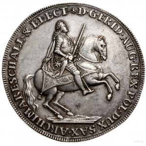 Talar wikariacki, 1741, Drezno; Aw: Król na koniu z mie...