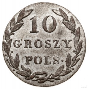 10 groszy, 1825 IB, Warszawa; Bitkin 853, H-Cz. 3586, P...