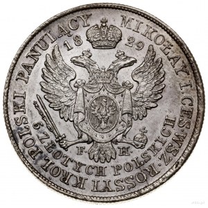 5 złotych, 1829 FH, Warszawa; Aw: Głowa cara Aleksandra...