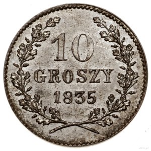 10 groszy, 1835, Wiedeń; Bitkin 2, H-Cz. 3824, Kop. 785...
