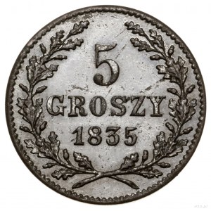 5 groszy, 1835, Wiedeń; Bitkin 3, H-Cz. 3825, Kop. 7857...