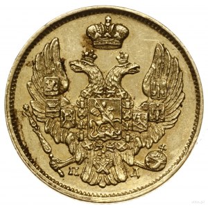 3 ruble = 20 złotych, 1837 СПБ / ПД, Petersburg; Aw: Dw...