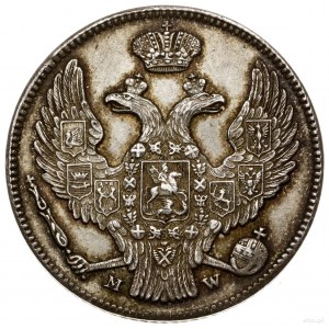 30 kopiejek = 2 złote, 1839 MW, Warszawa; odmiana z ogo...