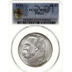 10 złotych, 1935, Warszawa; Józef Piłsudski; Kop. 3003,...