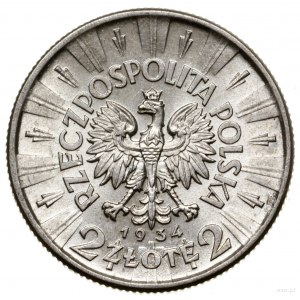 2 złote, 1934, Warszawa; Józef Piłsudski; Kop. 2914, Pa...