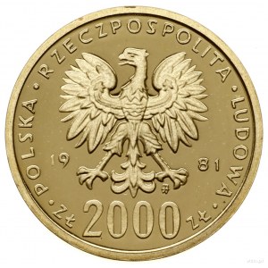2.000 złotych, 1981, Warszawa; Bolesław II Śmiały (1058...