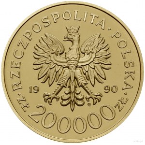 200.000 złotych, 1990, USA; Solidarność 1980–1990; Fr. ...