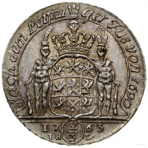2/3 talara (gulden), 1763, Szczecin; inicjały IH–L (min...