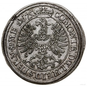 15 krajcarów, 1675, Oleśnica; litery S-P (mincerza Samu...
