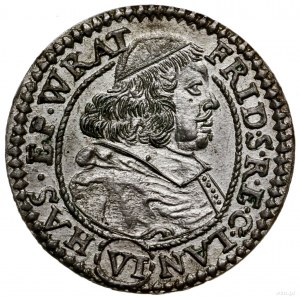 6 krajcarów, 1680 LPH, Nysa; wariant z mniejszym popier...