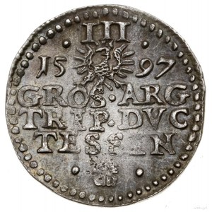 Trojak, 1597, Cieszyn; z końcówką M GLO; F.u.S. 2987, K...