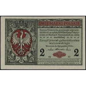 2 marki polskie, 9.12.1916; „jenerał”, seria A, numerac...