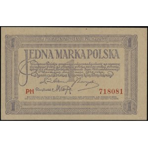1 marka polska, 17.05.1919; seria PH, numeracja 718081;...