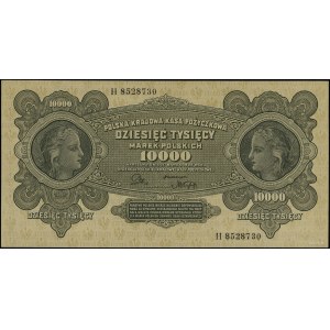 10.000 marek polskich, 11.03.1922; seria H, numeracja 8...