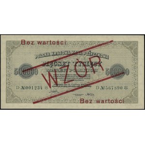 500.000 marek polskich, 30.08.1923; seria D, numeracja ...
