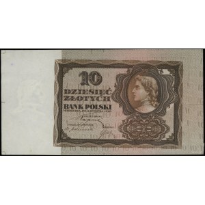 Brązowa próba kolorystyczna banknotu 10 złotych emisji ...