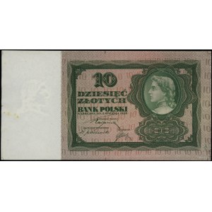 Zielona próba kolorystyczna banknotu 10 złotych emisji ...