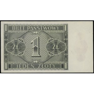 1 złoty, 1.10.1938; seria IG, numeracja 6484934; Lucow ...