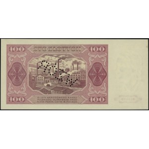 100 złotych, 1.07.1948; seria KC, numeracja 0000012, pe...