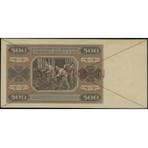 500 złotych, 1.07.1948; seria AA, numeracja 1897246, cz...