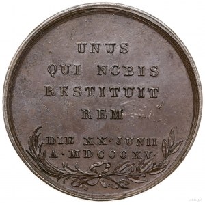 Medal na pamiątkę utworzenia Królestwa Polskiego, 1815,...