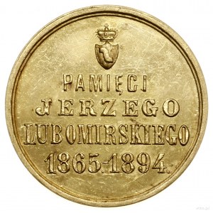 Medal pośmiertny Jerzego Lubomirskiego, 1894; Aw: Herb ...