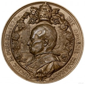 Medal na pamiątkę 10. rocznicy cudu nad Wisłą, 1930, pr...