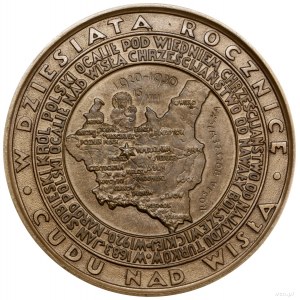 Medal na pamiątkę 10. rocznicy cudu nad Wisłą, 1930, pr...