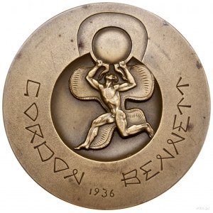Medal na pamiątkę XXIV Pucharu Gordona Bennetta, 1936, ...