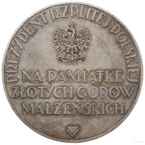 Medal na pamiątkę złotych godów 1937, Warszawa; Aw: Pop...