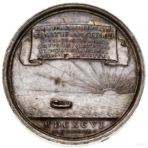 Medal upamiętniający bunt grabarzy, 1696, autorstwa Jak...