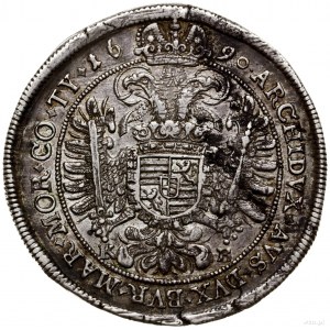 Talar, 1690, mennica Kremnica; Aw: Popiersie władcy w p...