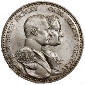 3 marki, 1915 A, mennica Berlin; Moneta wybita z okazji...