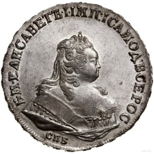 Rubel, 1745 СПБ, mennica Petersburg; Bitkin 259, Diakov...