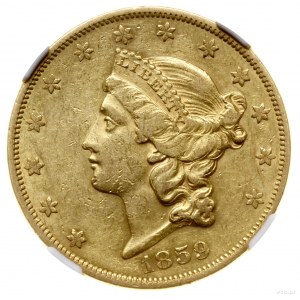 20 dolarów, 1859, mennica Filadelfia; typ Liberty Head;...