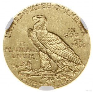 5 dolarów, 1909, mennica Filadelfia; typ Indian Head; F...