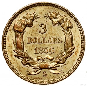 3 dolary, 1856 S, mennica San Francisco; typ Liberty He...