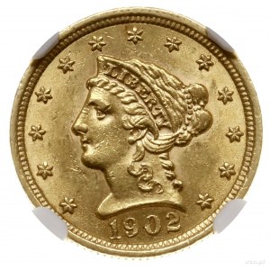 2 1/2 dolara, 1902, mennica Filadelfia; typ Liberty hea...
